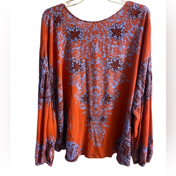 Free people birds of a feather button front boho blouse Large - Picture 3 of 10